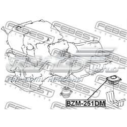 Подушка коробки передач BZM251DM Febest