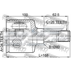 Купить 1214386 Ford Шрус внутренний левый
