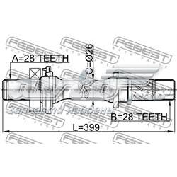 05126GG Febest вал привода полуоси промежуточный