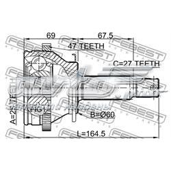 ШРУС наружный передний 2210NS27A47 Febest