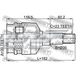 Шарнир угловых скоростей передний левый Lexus GS седан (S19) (2005 - 2011) цена, от 162.64 USD