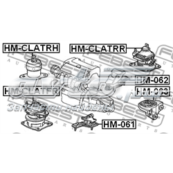 Подушка двигателя передняя Febest HMCLATFR