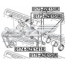 Bota de proteção de suporte guia do freio traseiro para Toyota Auris (E15)