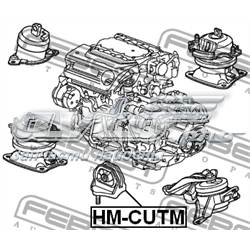 Подушка (опора) двигателя левая нижняя Febest HMCUTM цена, от 13.93 USD