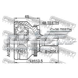 ШРУС наружный передний 2710V70A48 Febest