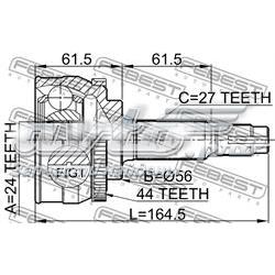 0210078A44 Febest junta homocinética externa dianteira