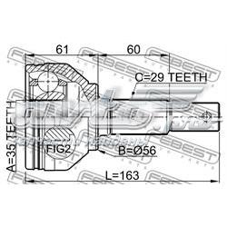 0210-J1020 Febest junta homocinética externa dianteira