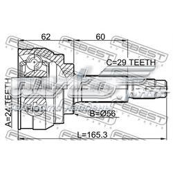 0210089 Febest junta homocinética externa dianteira