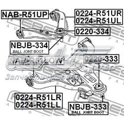 Рычаг передней подвески верхний правый Febest 0224R51UR цена, от 80.35 USD