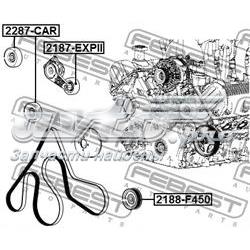 2188F450 Febest Ролик приводного ремня, паразитный