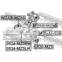 0524MZ3RH Febest Рычаг передней подвески нижний, правый