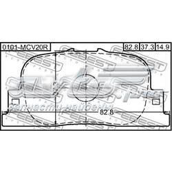 Задние тормозные колодки 0101MCV20R Febest
