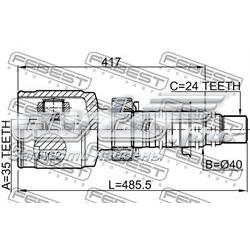 ШРУС внутренний 0111GSX30RH Febest