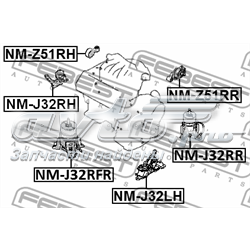 Правая подушка двигателя NMJ32RH Febest
