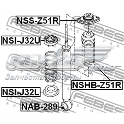 Купить NSSZ51R Febest Опора амортизатора заднего