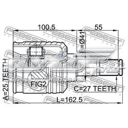 Junta homocinética interna dianteira 2211NS27LH Febest