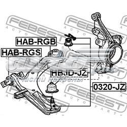 Купить HABRGB Febest Сайлентблок нижний передней подвески