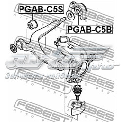 Bloco silencioso dianteiro do braço oscilante inferior Citroen C5 2 RC