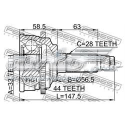 ШРУС наружный Febest 0510M6A44