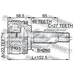 ШРУС наружный Febest 2210CDA46