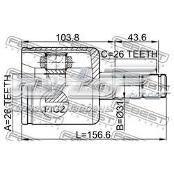 Шрус внутренний левый 2711S40IILH Febest
