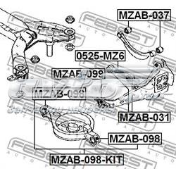 Полиуретановый сайлентблок заднего нижнего рычага Febest MZAB098KIT цена, от 20.08 USD