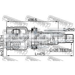 ШРУС внутренний передний правый 2111CB420RH Febest