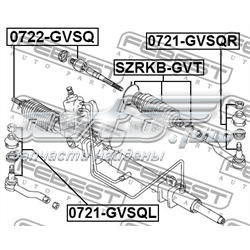 Bota de proteção do mecanismo de direção (de cremalheira) Suzuki Grand Vitara FT, HT
