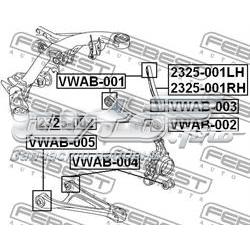 Сайлентблок заднего нижнего рычага VWAB004 Febest
