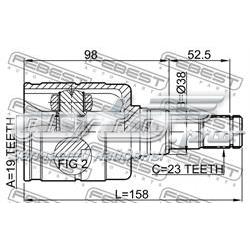 4303052020 China junta homocinética interna dianteira