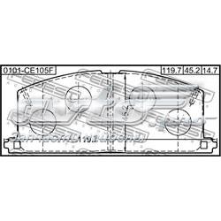 Передние тормозные колодки 0101CE105F Febest