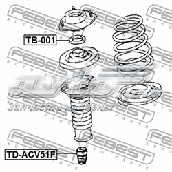 TB001 Febest Подшипник верхней опоры