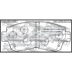 Передние тормозные колодки 0101MCV20F Febest