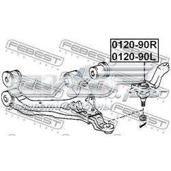 Нижняя левая шаровая опора 012090L Febest