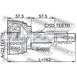 NI-060A42 HDK junta homocinética externa dianteira