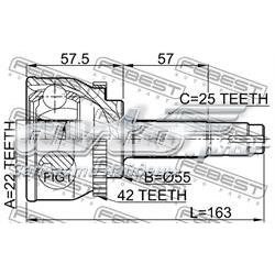 JCT0033A Just Drive junta homocinética externa dianteira