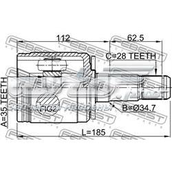 Шрус внутренний левый 492907 Maxgear