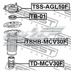 Опора передней стойки Febest TSSAGL10F