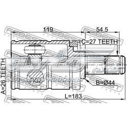 Купить 1911E53LH Febest Внешняя граната