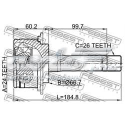 Граната колесная Febest 2210SPM цена, от 51.73 USD