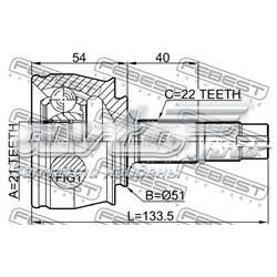 Купить 1810Z12 Febest Внешняя граната