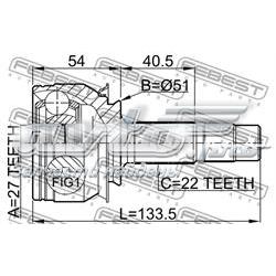 Граната колесная Febest 1810Z14 цена, от 27.34 USD