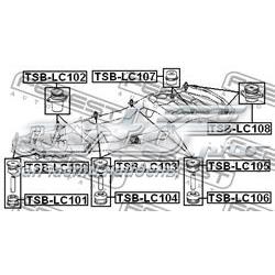 Подушка рамы (крепления кузова) TSBLC107 Febest