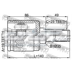 Внутренняя граната Febest 1211GET11