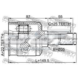 ШРУС внутренний, задний Febest 2211SORR цена, от 53.87 USD