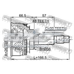 ШРУС наружный передний 0110069A48 Febest