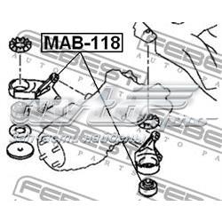 MAB118 Febest Сайлентблок траверсы крепления переднего редуктора передний