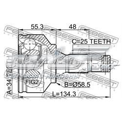 Junta homocinética externa dianteira Profit 27101455 preço, a partir de 51,61 USD