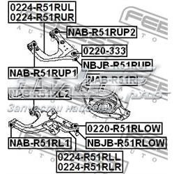 Купить 0220R51RLOW Febest Шаровая опора задней подвески нижняя