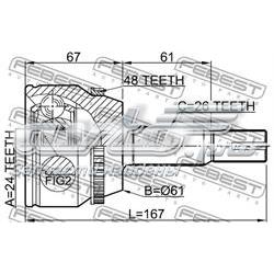 Q131-0104 Q-fix junta homocinética externa dianteira